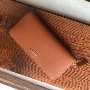 Brown and gold Calvin Klein wallet
